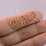Nose Ring Nose Piercing Mini Ring Septum Ring Septum Piercing Gold Silver Hologram Black 8 mm 10 mm