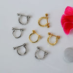 Half Ring Helix Piercing Horseshoe Earring Cartilage Earring Gold Silver