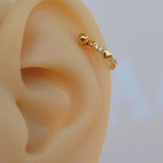 Heart Earring, Helix Piercing Ring Earrings Stone Conch Piercing Gold and Silver Colour Gift For Her