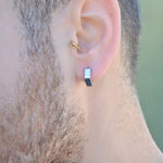 Pentagon Mens Earring Mens Earrings For Men Gold and Silver