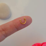 Mini Thin Horseshoe Earring Piercing Septum Ring Nose Ring Barbell Lip Eyebrow Nose Bar For Tragus, Helix, Cartilage Conch,