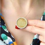 Steel Ayatul Kursi Engraved Necklace, Pendant Necklace, Islamic Necklace, Muslim Necklace, Evil Eye Necklace