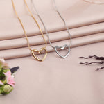 Heart Necklace, Pendant Necklace, Lovers Necklace, Dainty Necklace, Love Necklace, Tiny Necklace, Chain necklace