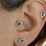 Zircon Eye Evil Earring, Eye Earrings, Stud Earring, Piercing Tragus Helix Cartilage Conch