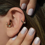 Zircon Ring Earring Hoop Earrings, Helix Earrings, Helix Piercing Tragus Helix Cartilage Earrings Gold Silver Gift For Her