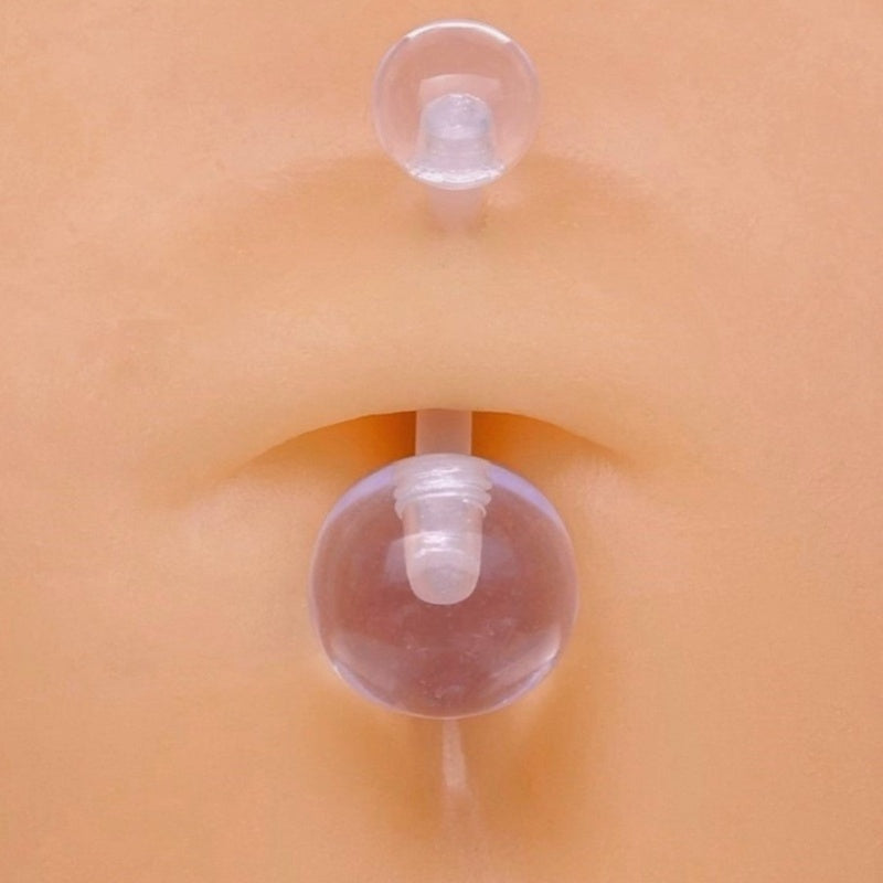 Bioflex Hypoallergenic Silicone Belly Button Ring, Antiallergic and Comfortable Belly Bar