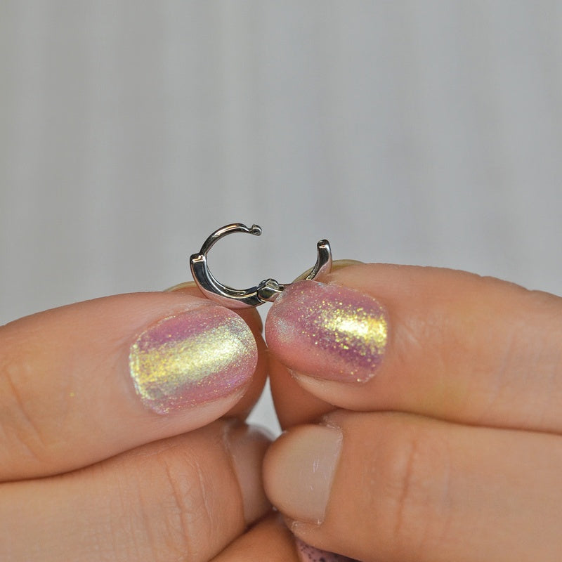 Flat Earrings Ring Earrings, Hoop Earrings Helix Piercing, Tragus Piercing Gold  Silver Gift For Her